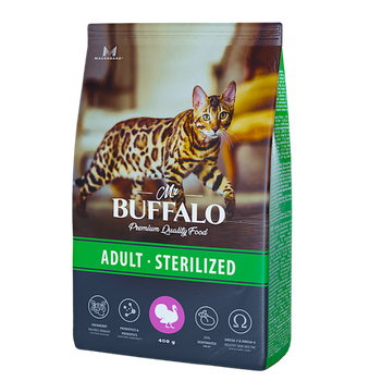 Mr.Buffalo STERILIZED 0,4кг (индейка) д/кошек
