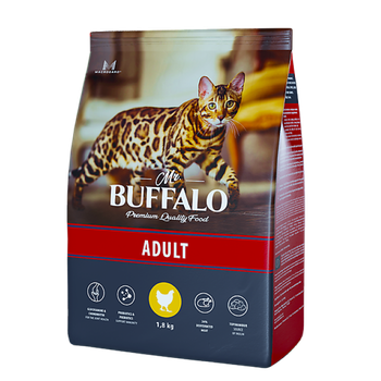 Mr.Buffalo ADULT 1,8кг (курица) д/кошек