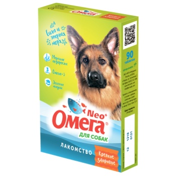 Лакомство Омега Neo+ Крепкое здоровье для собак, таблетки, № 90