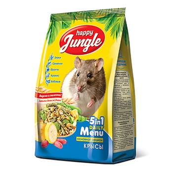 Happy Jungle Корм для декоративных крыс; 400 г