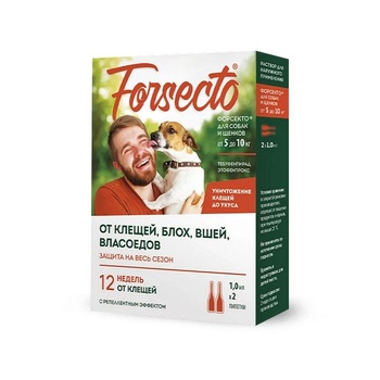 Forsecto капли для собак и щенков от 5 до 10  кг (1 мл)