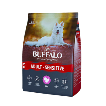 Mr.Buffalo ADULT M/L SENSITIVE 2кг (индейка) д/собак средних и крупных пород
