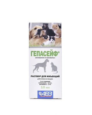 Гепасейф, 10 мл - препарат для комплексного лечения у кошек и собак заболеваний печени различной этиологии