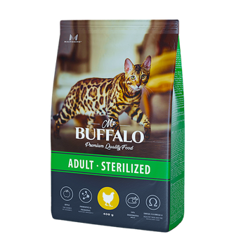 Mr.Buffalo STERILIZED 0,4кг (курица) д/кошек