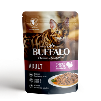 Mr.Buffalo пауч ADULT SENSITIVE 85г (индейка в соусе) д/кошек