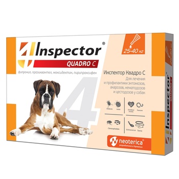 Inspector Quadro Капли от паразитов для собак 25-40кг