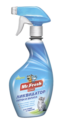 Ликвидaтор пятен и запаха Mr.Fresh Expert 3в1 для кошек и хорьков, спрей, 500 мл