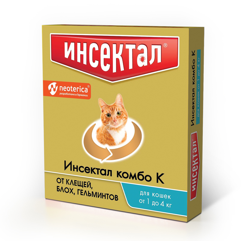 Инсектал Комбо Капли для кошек 1-4кг (фото 1)